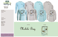 UV50+ Hooded Tee Mobile Bay Red/Trout/Flounder