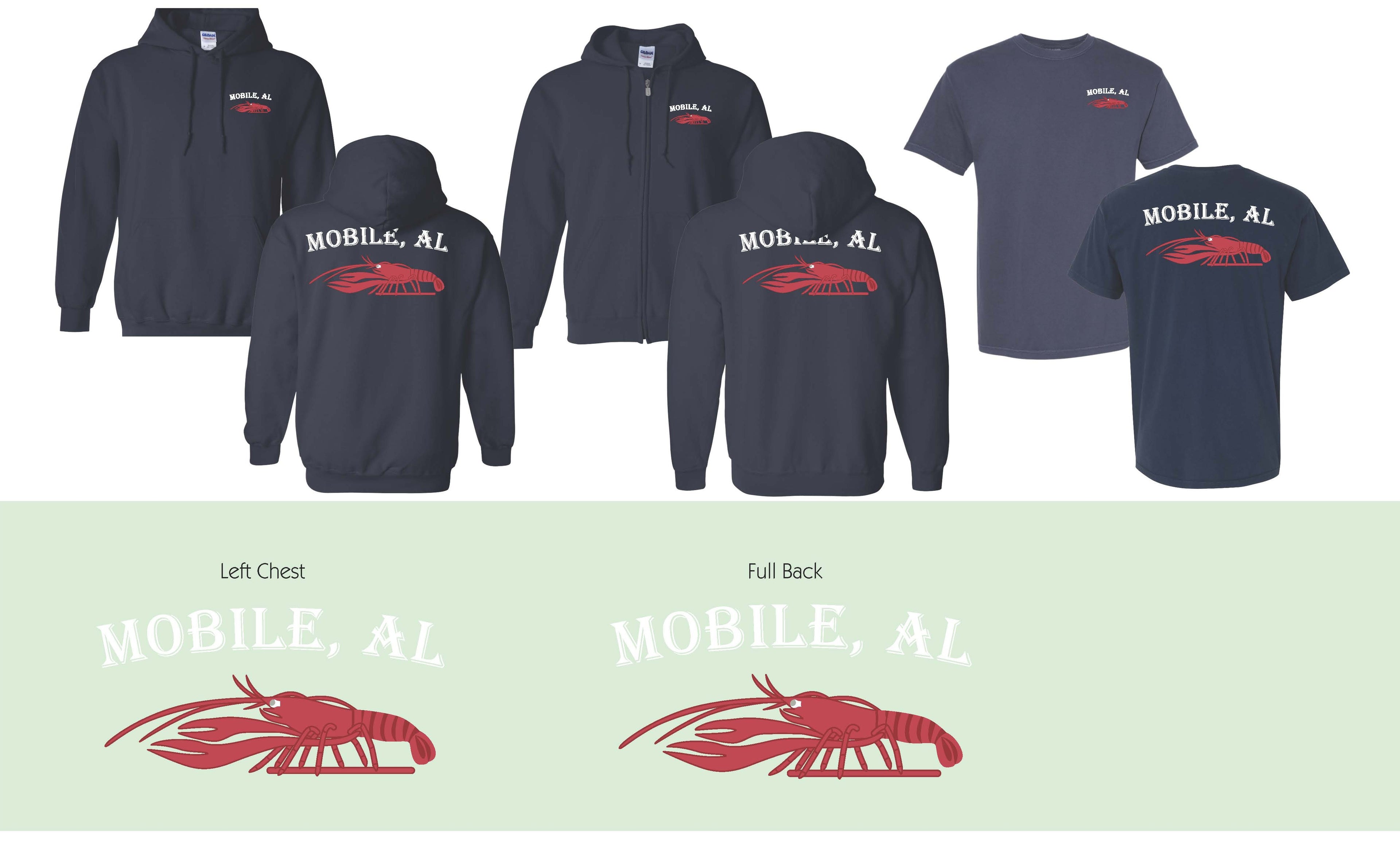 Crayfish Tees, Hoodies & Caps