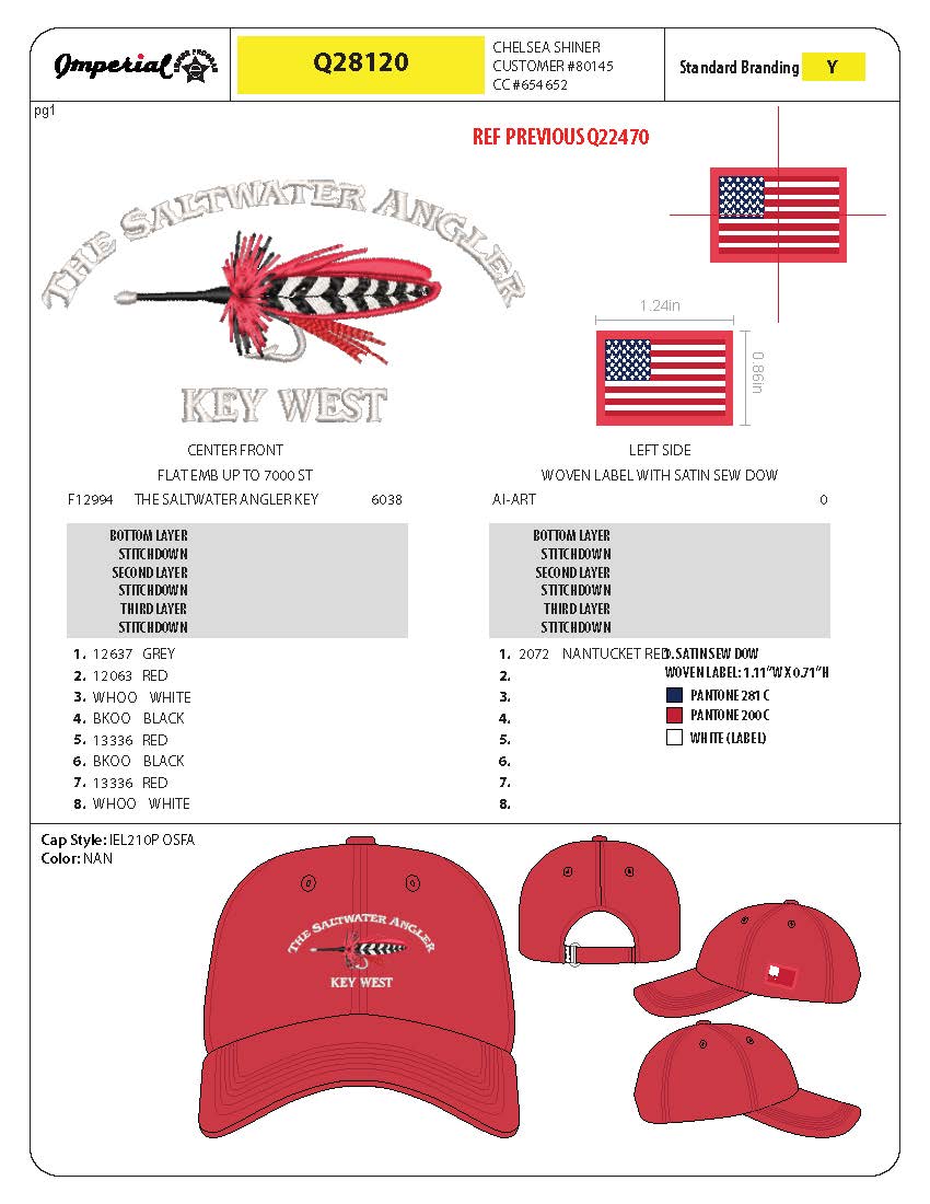 Imperial Headwear Saltwater Angler Caps UV 50+ Caps