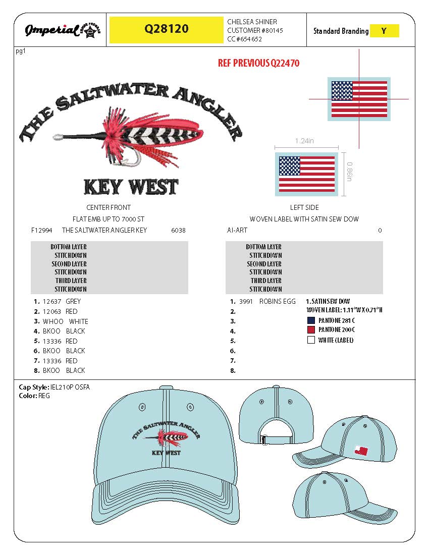 Imperial Headwear Saltwater Angler Caps UV 50+ Caps